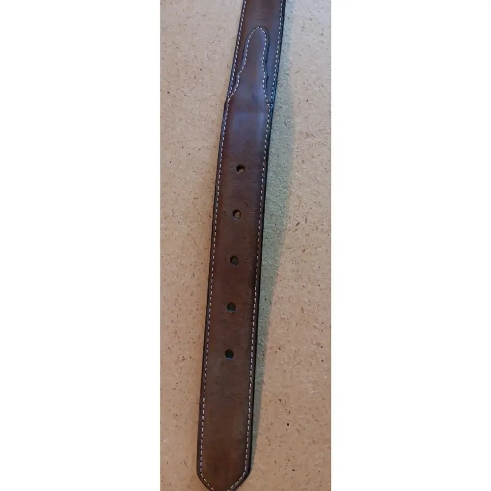 Nocona Belt SZ 28 with Buckle Brown Leather Cowgirl Horse Rodeo N4421844